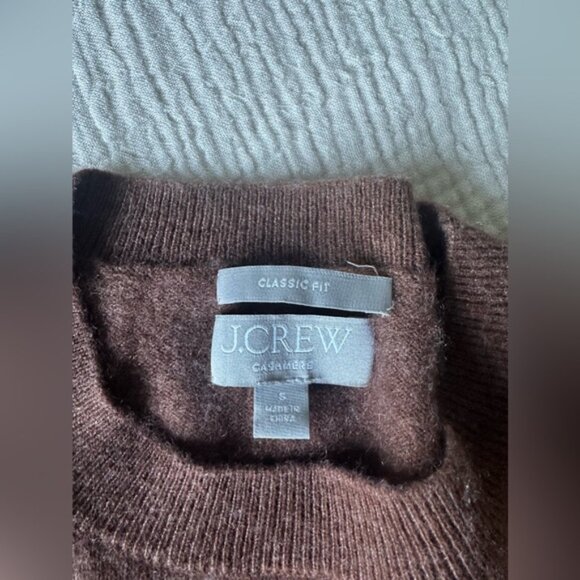 J.Crew Cashmere classic fit crewneck sweater size S color  HTHR HAZELNUT - Picture 6 of 10